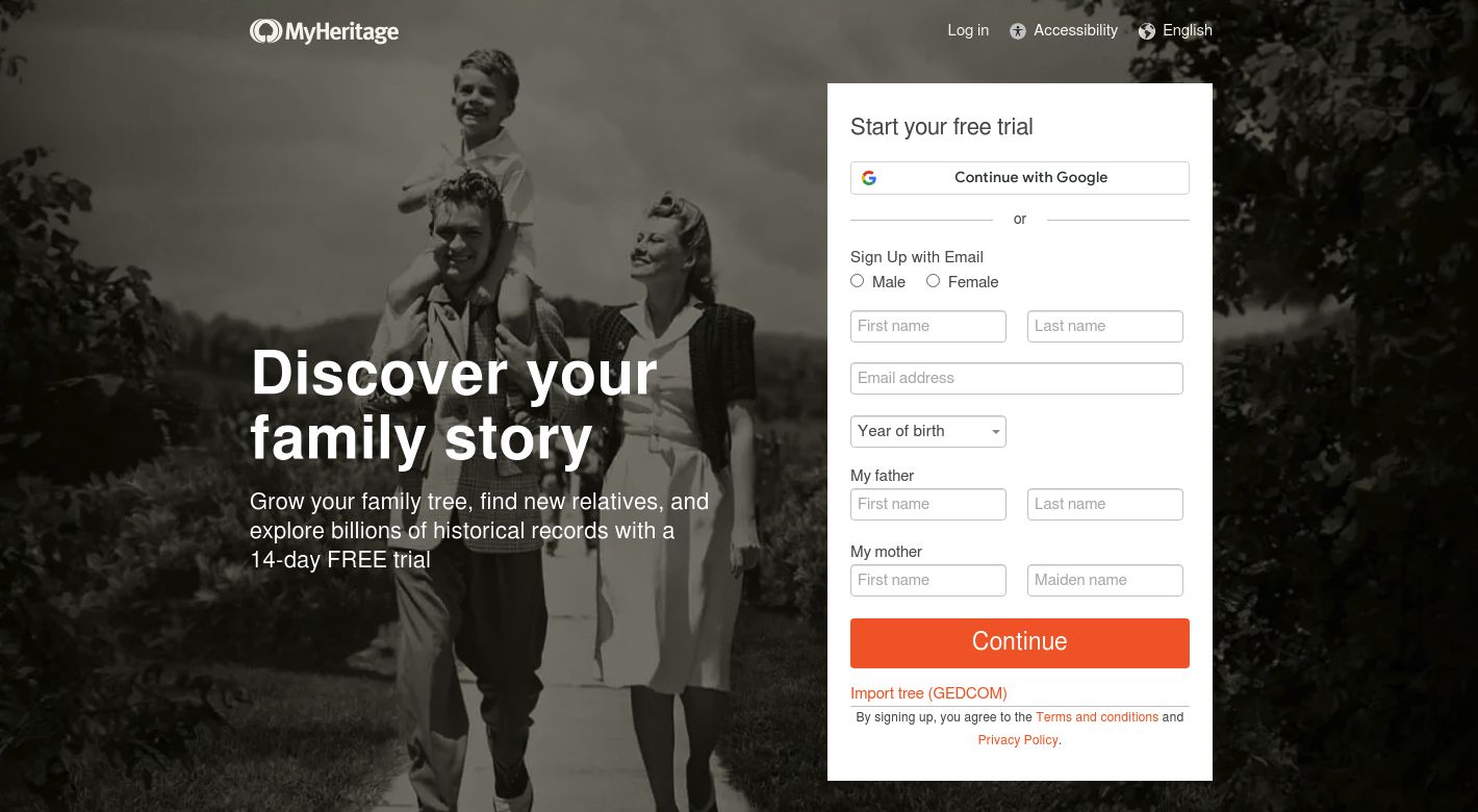 MyHeritage Website