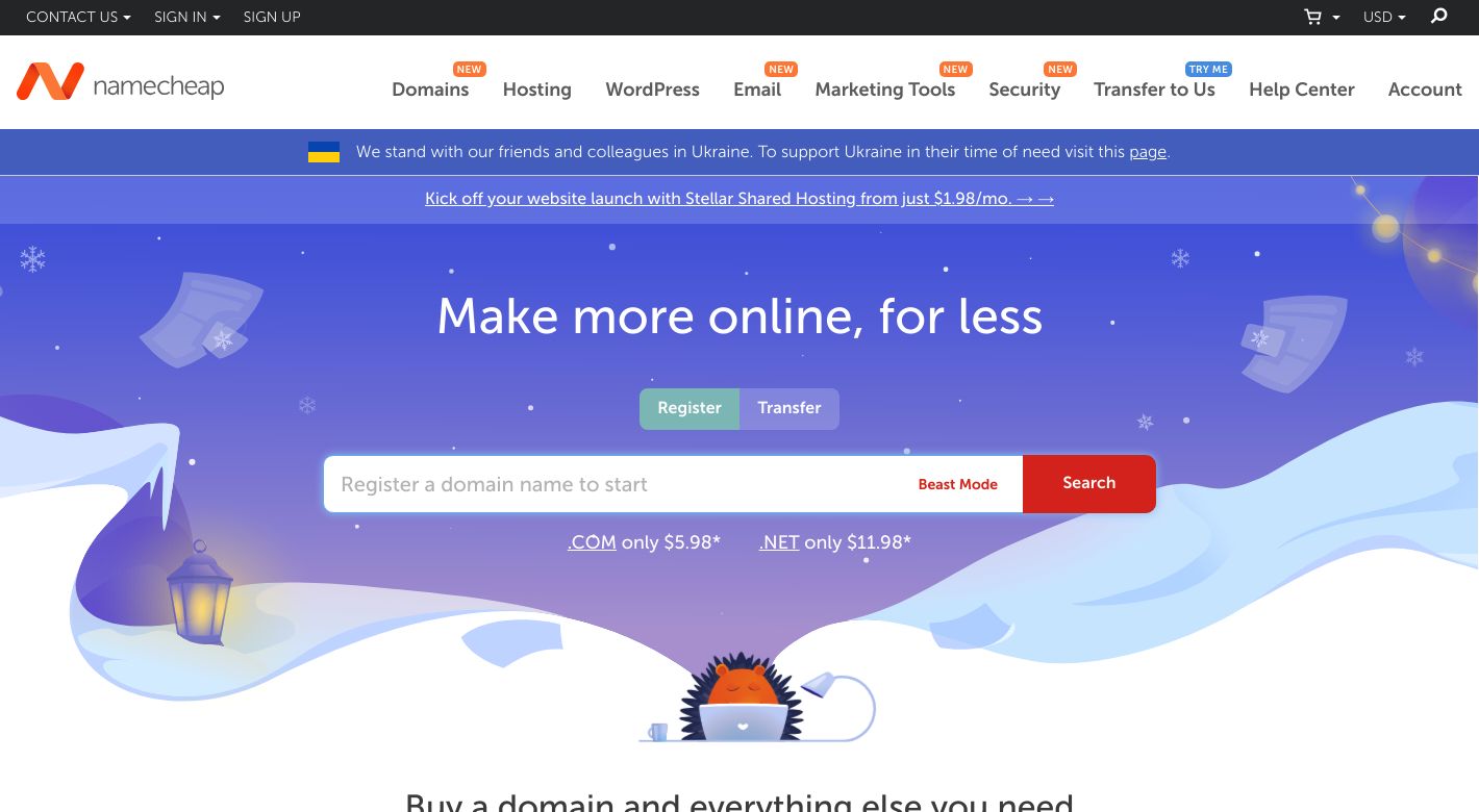 Namecheap Website