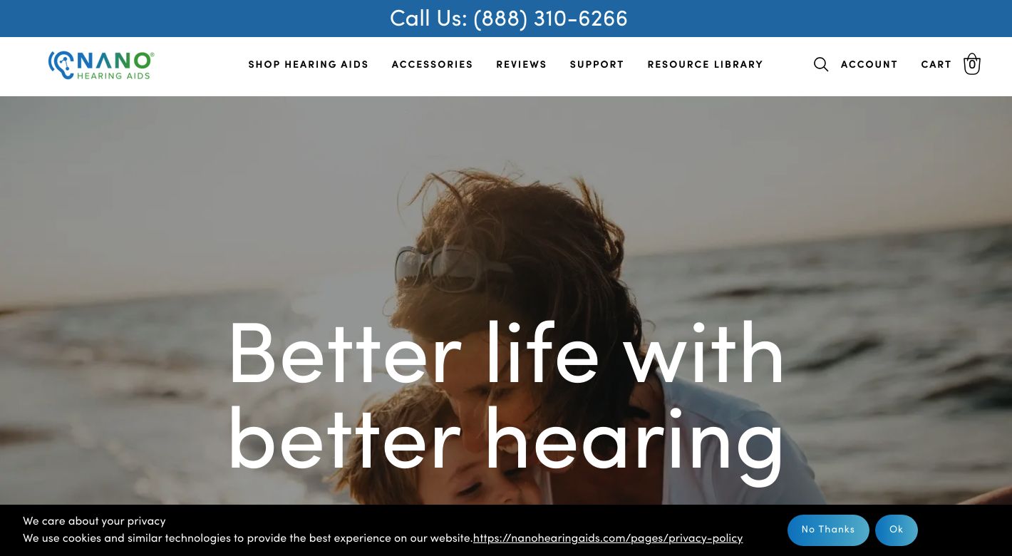 Nano Hearing Aids Website