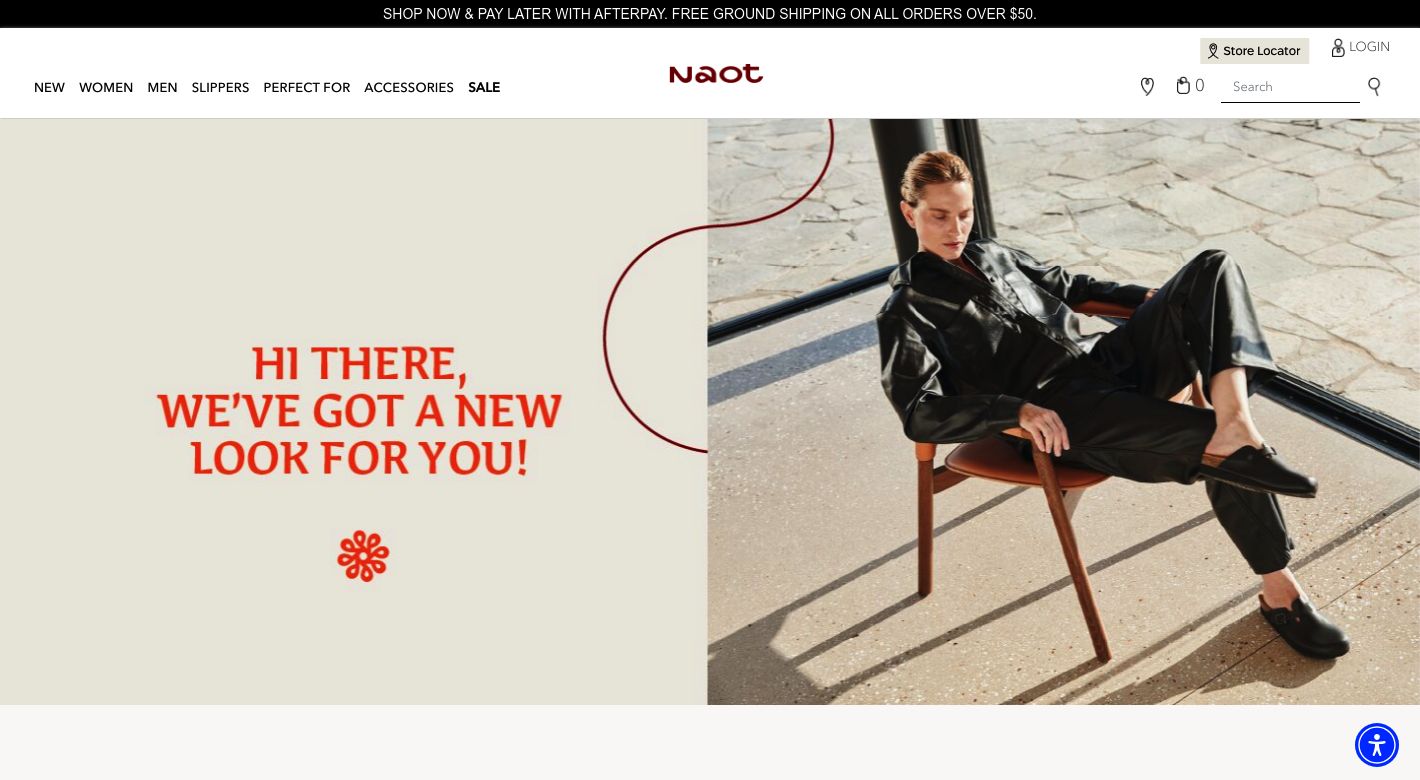 Naot Footwear Website