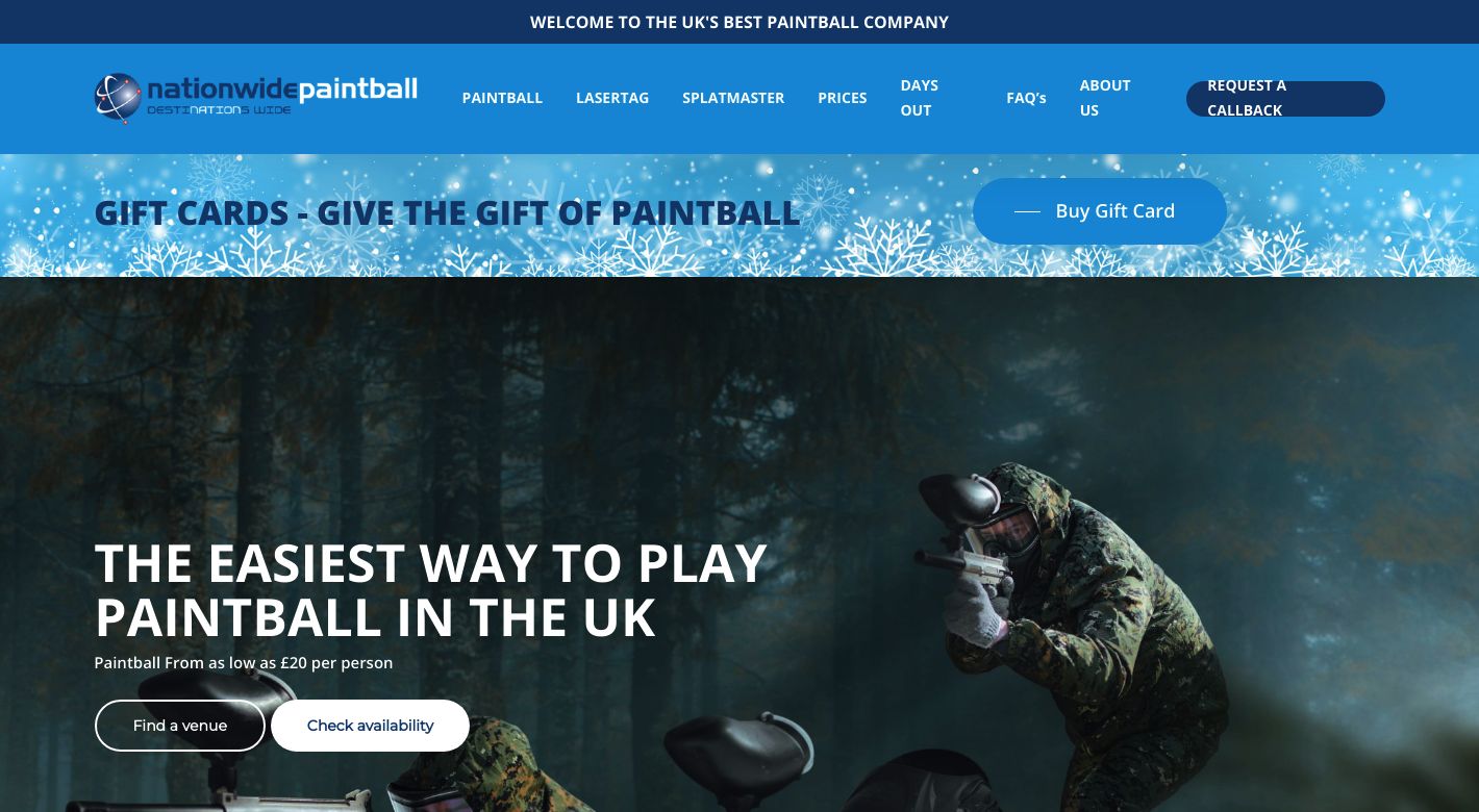 Nationwide Paintball Website