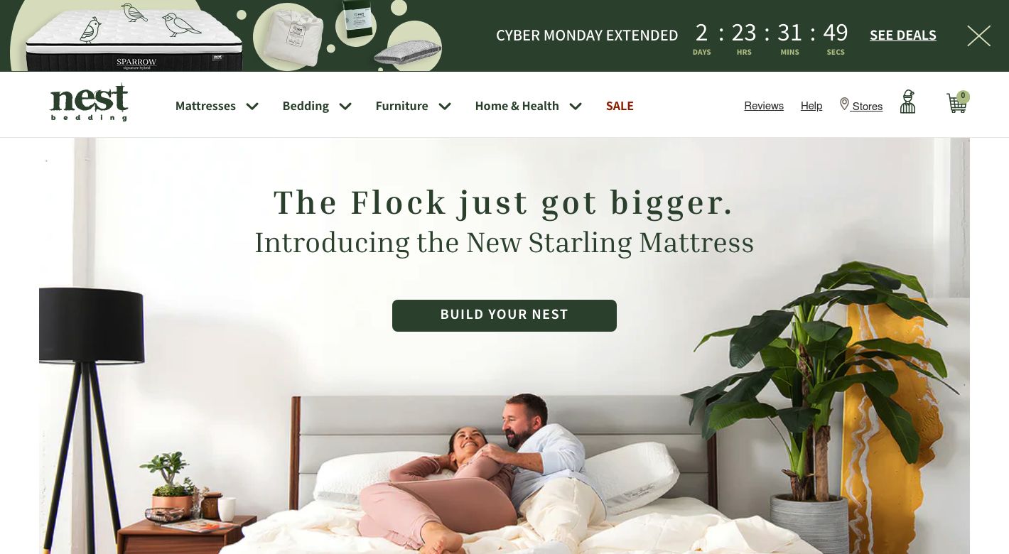 Nest Bedding Website