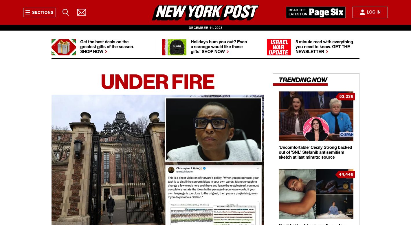 New York Post Website