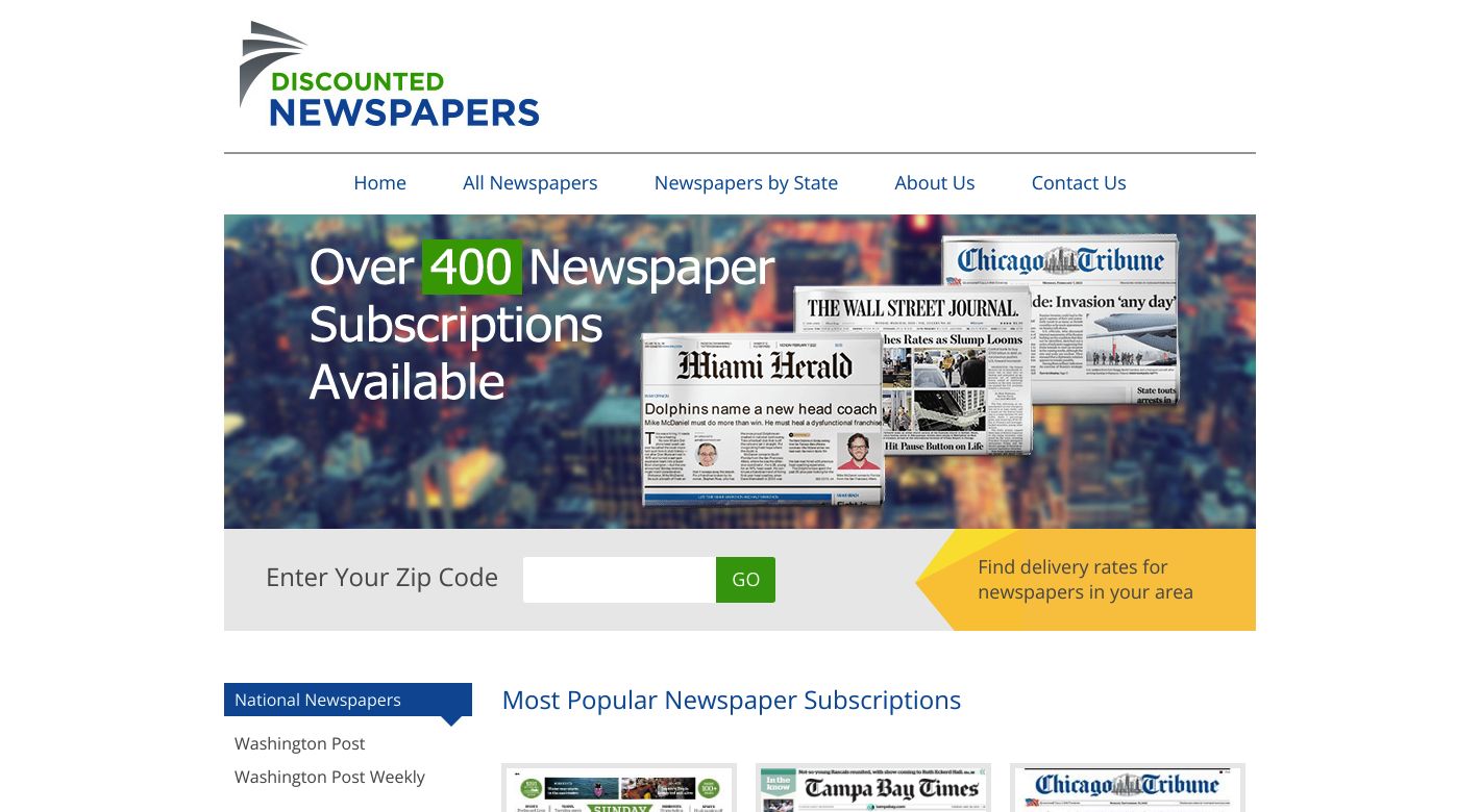 Newspaper Subscriptions Website