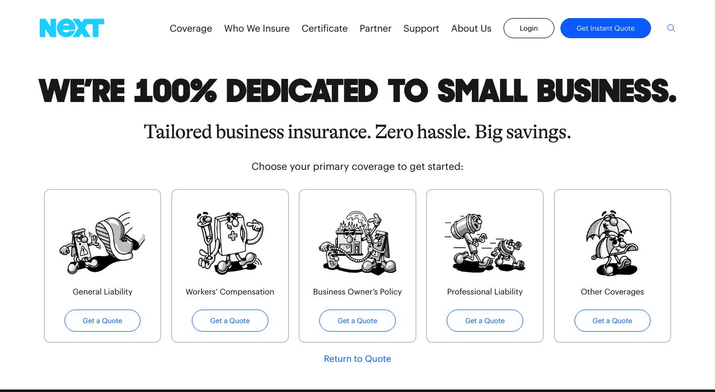 NEXT Insurance Website