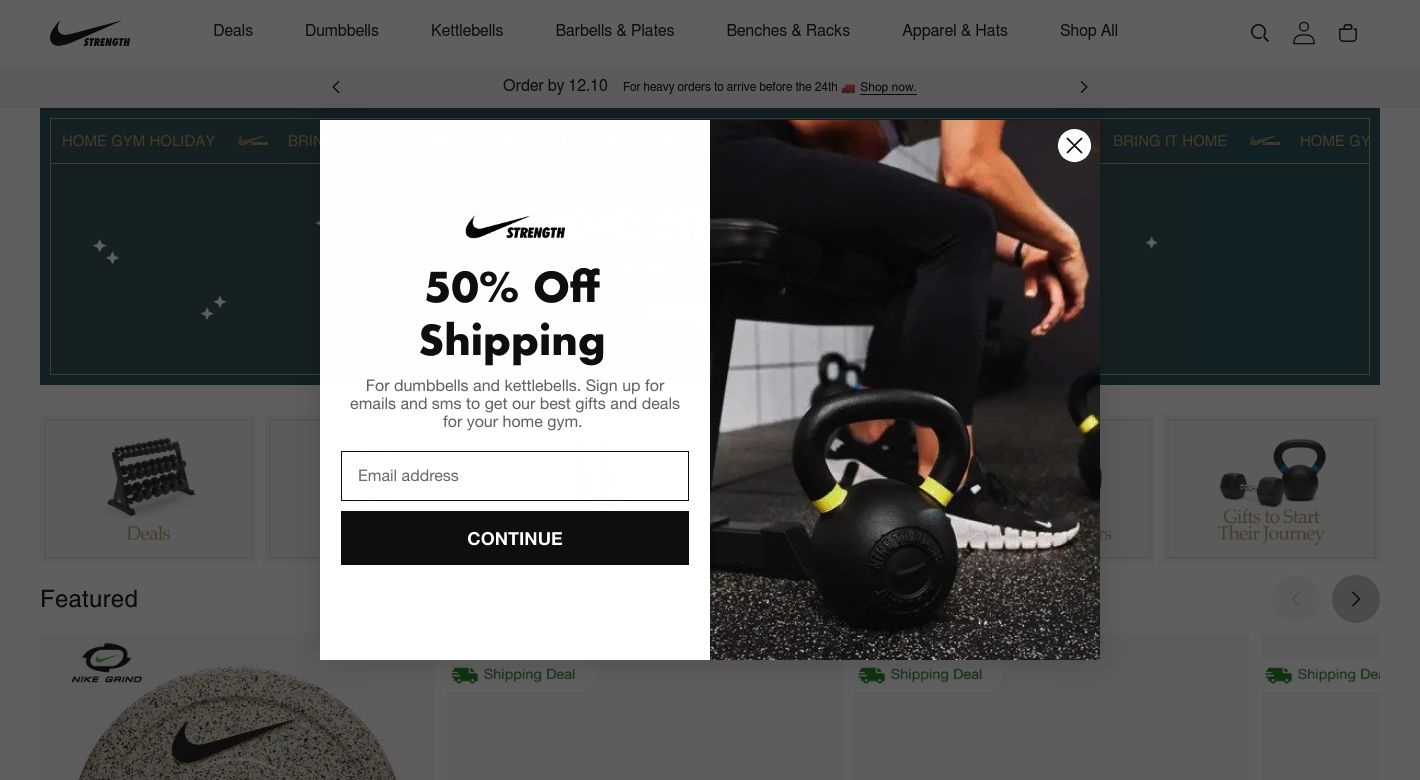 Nike Strength Website