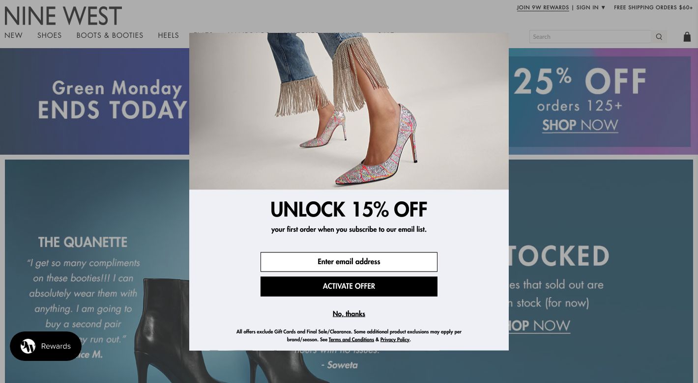 Nine West Website