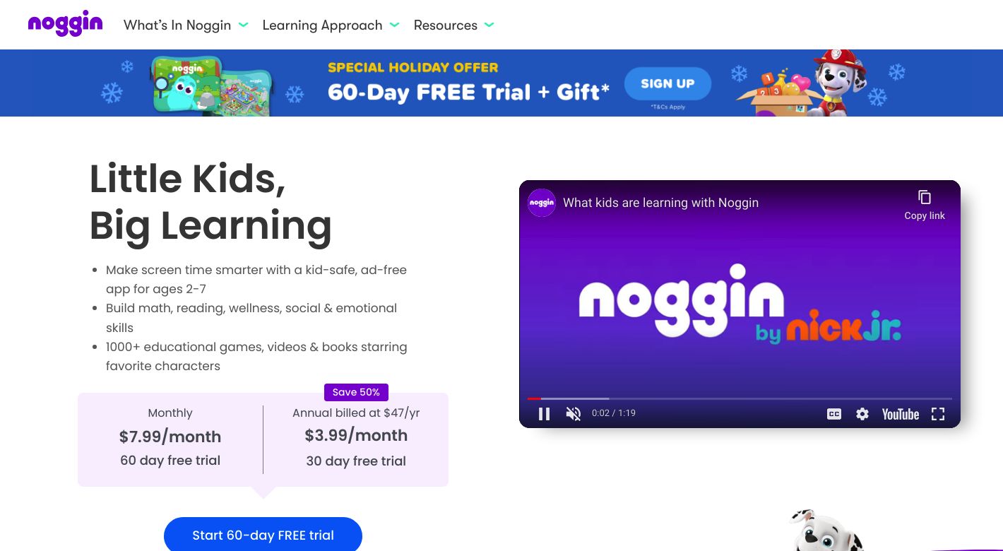 Noggin by Nickelodeon Website