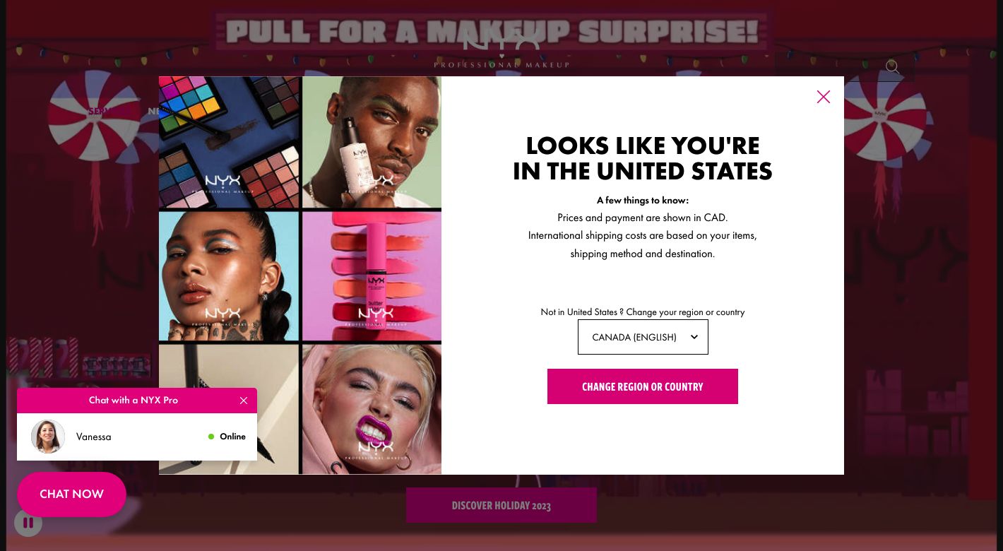 NYX Professional Makeup Website