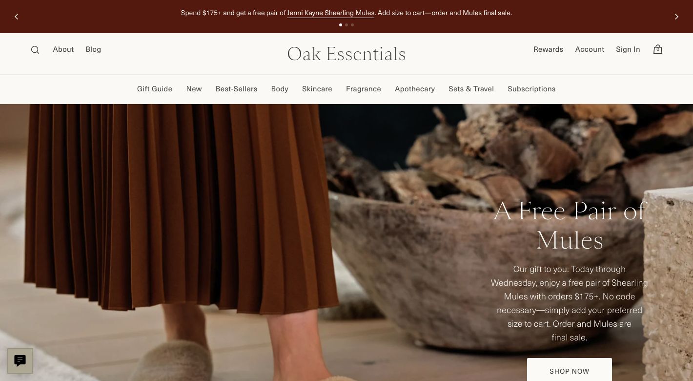 Oak Essentials Website
