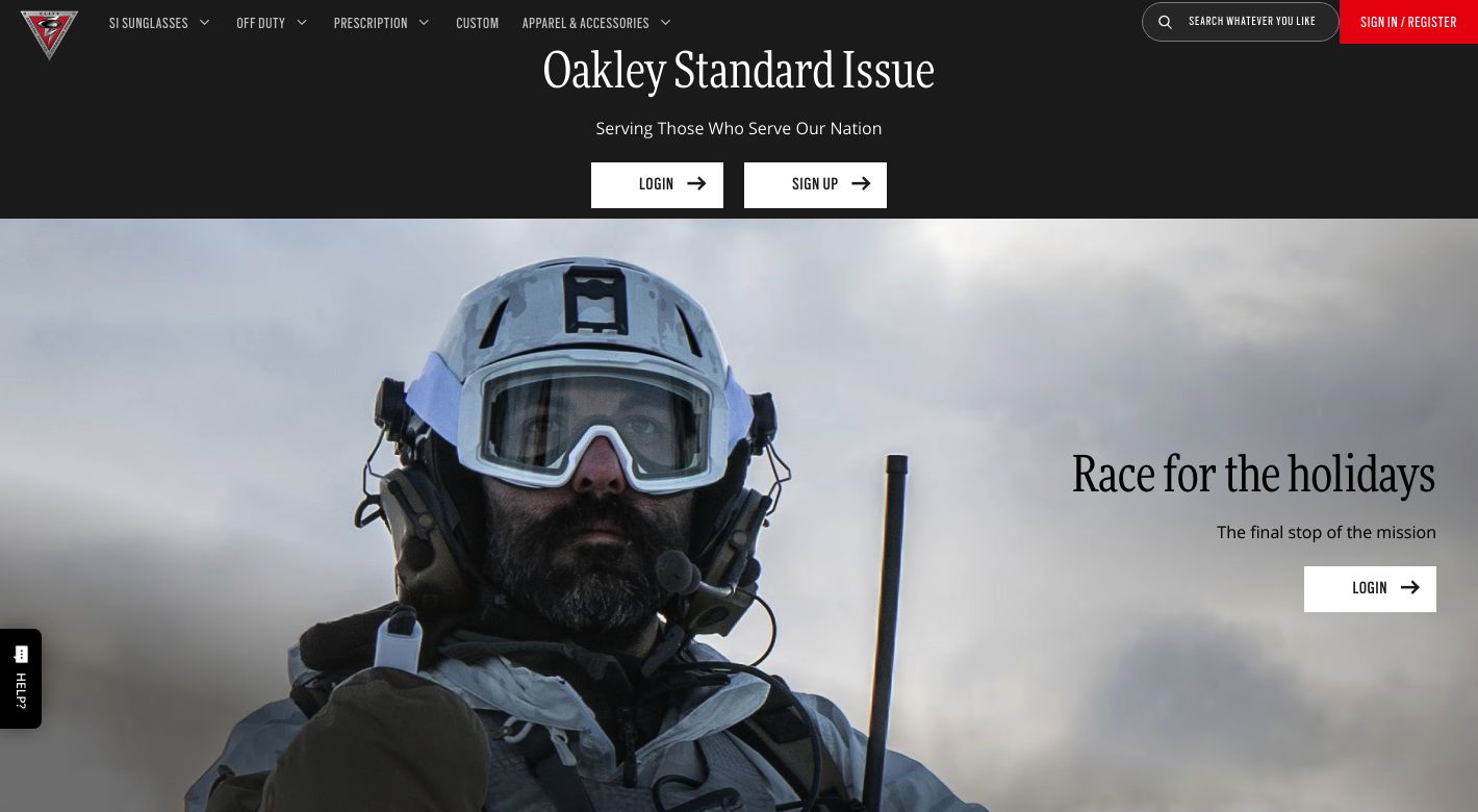 Oakley Standard Issue Website