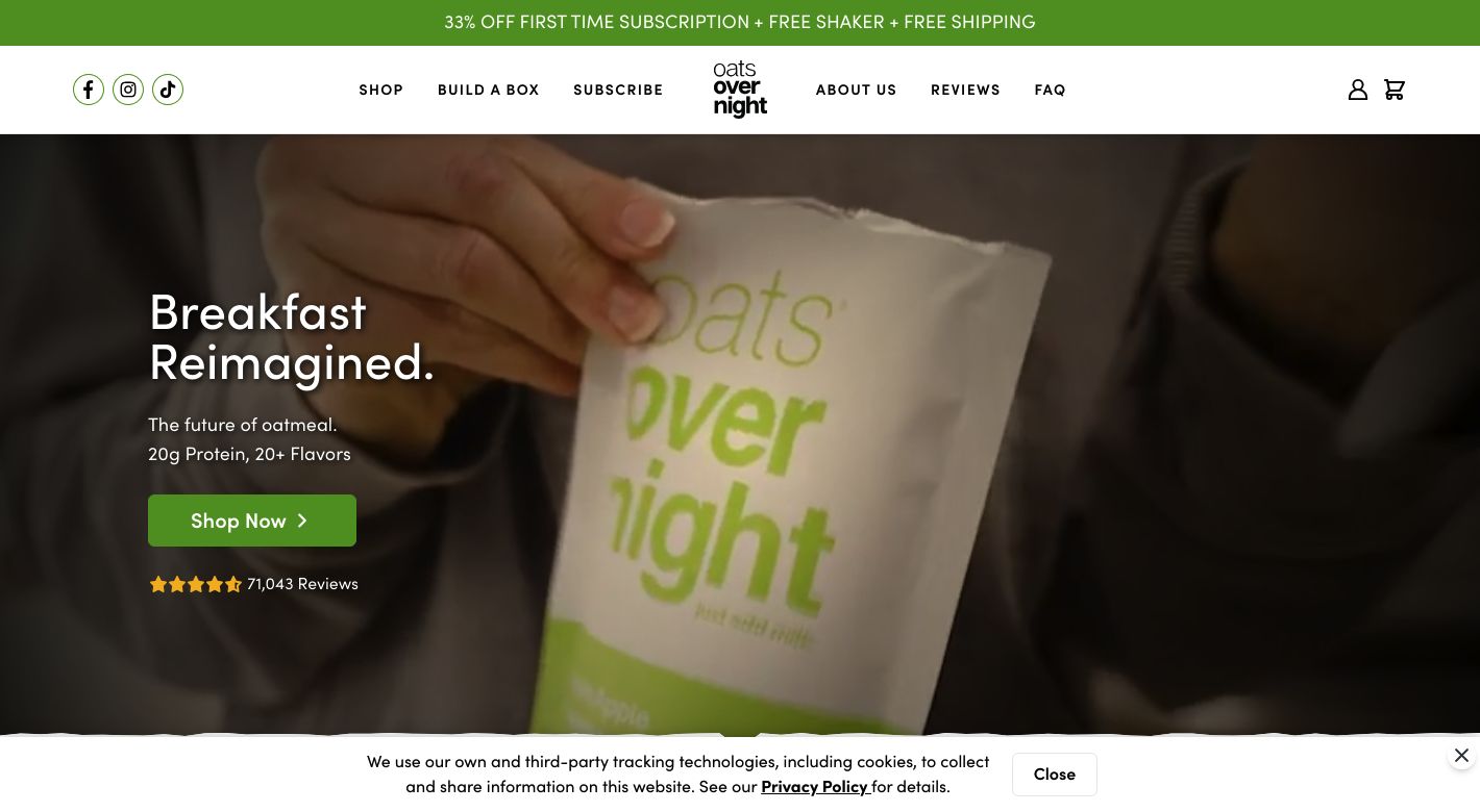 Oats Overnight Website