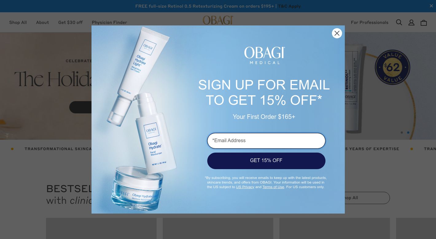 Obagi Website