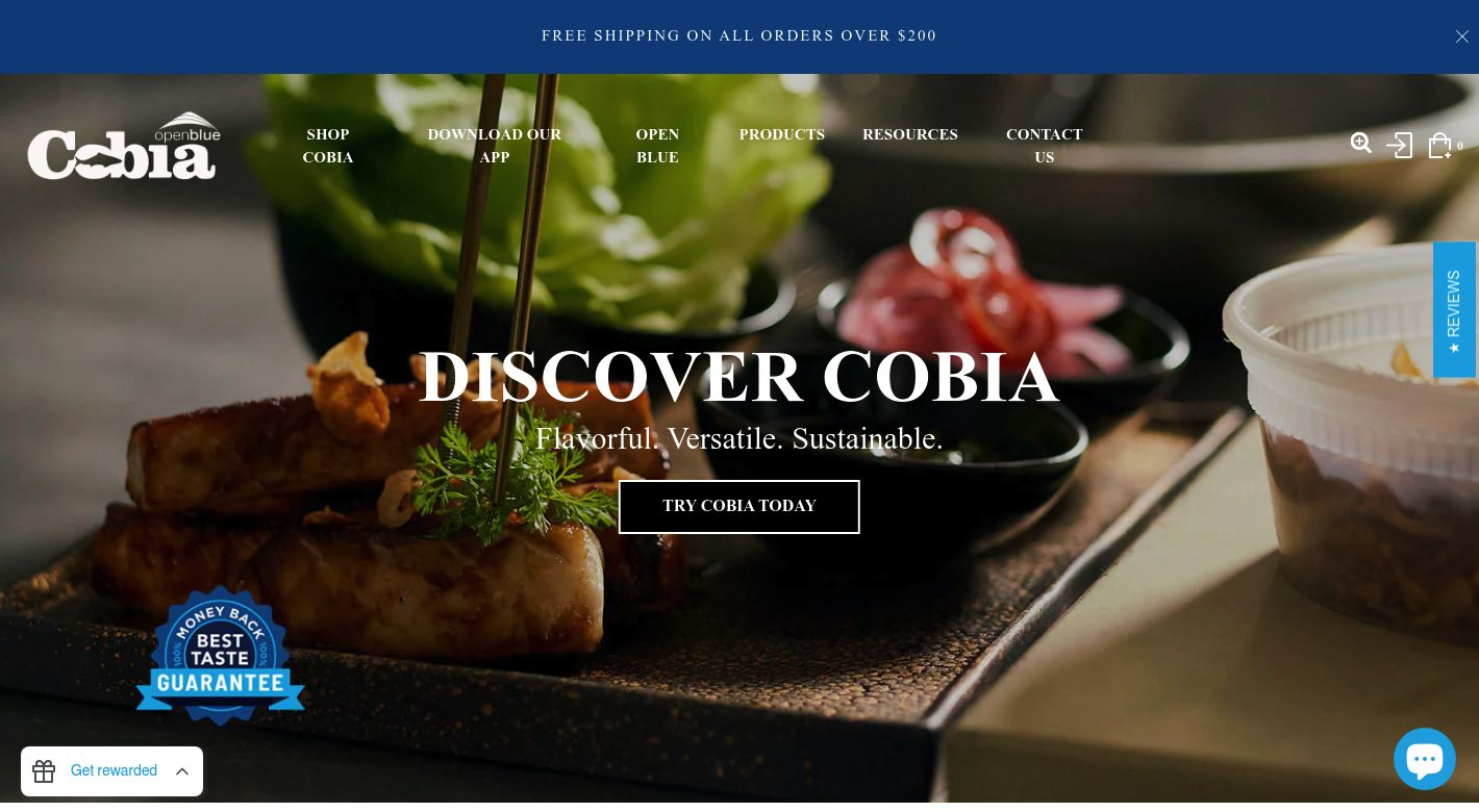 Open Blue Cobia Website