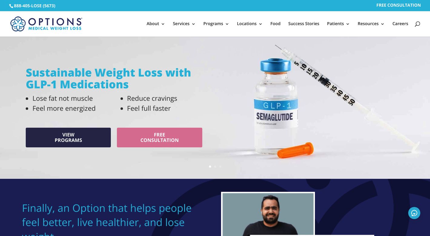 Options Medical Weight Loss Website