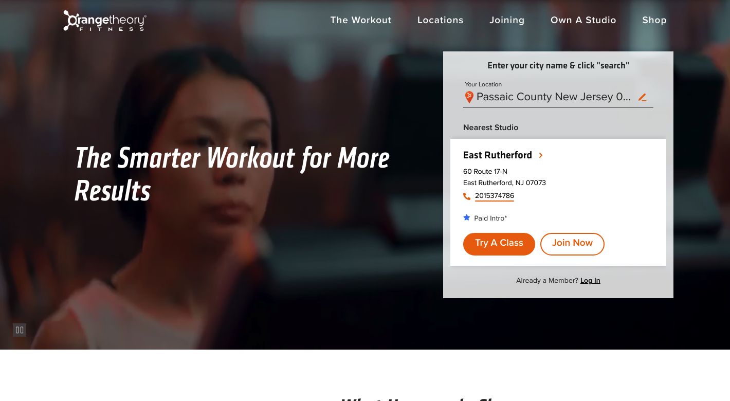 Orangetheory Fitness Website