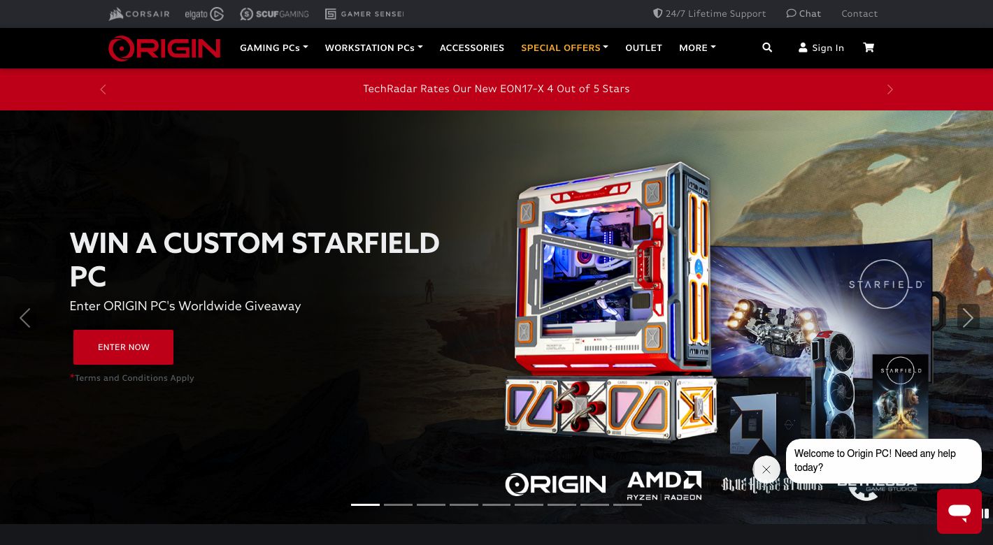 Origin PC Website