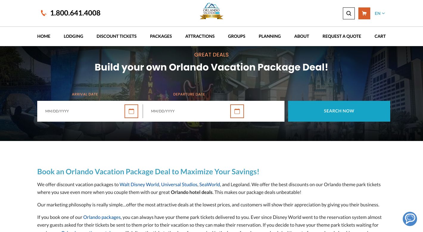 Orlando Vacation Website
