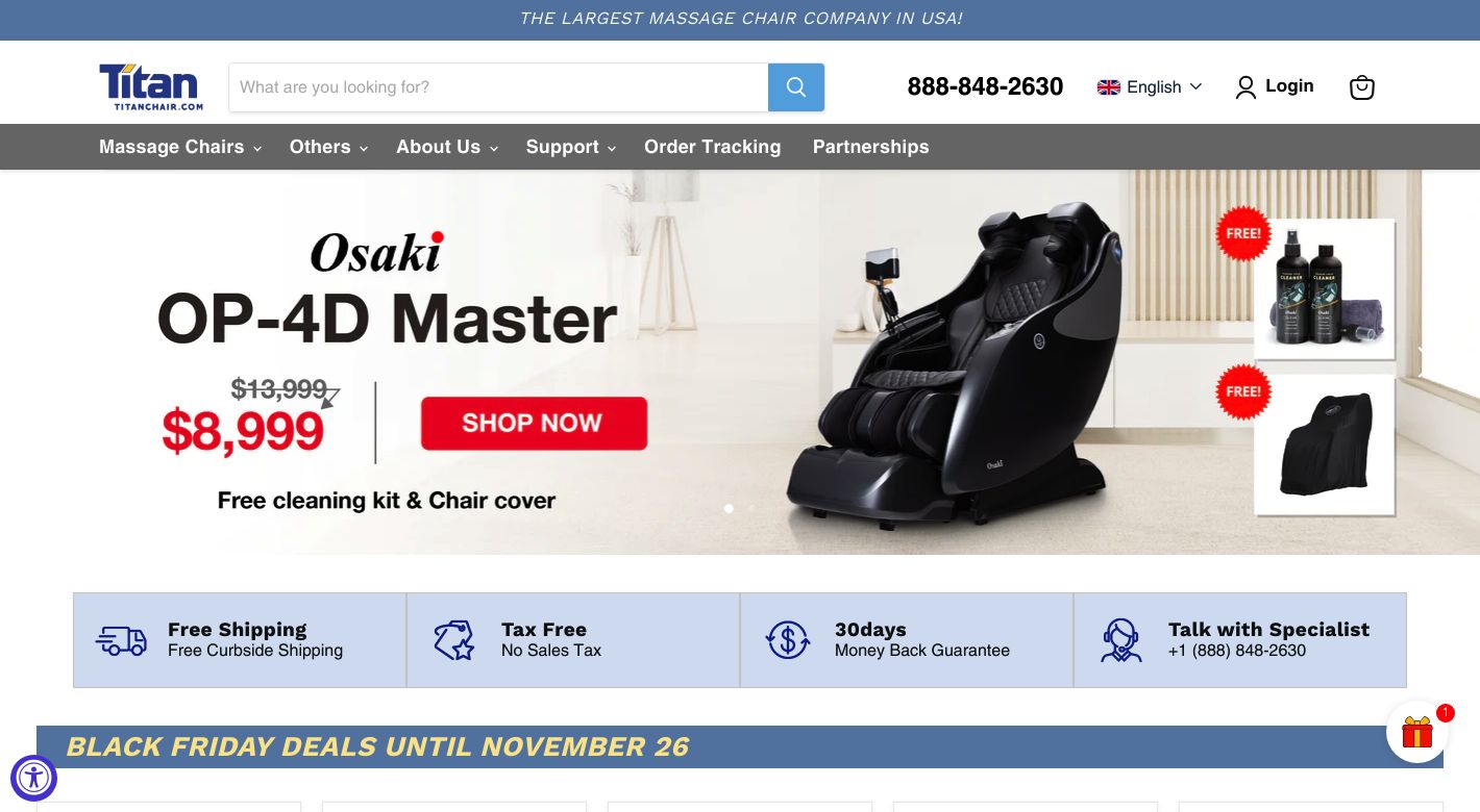 Osaki Titan Massage Chair Website