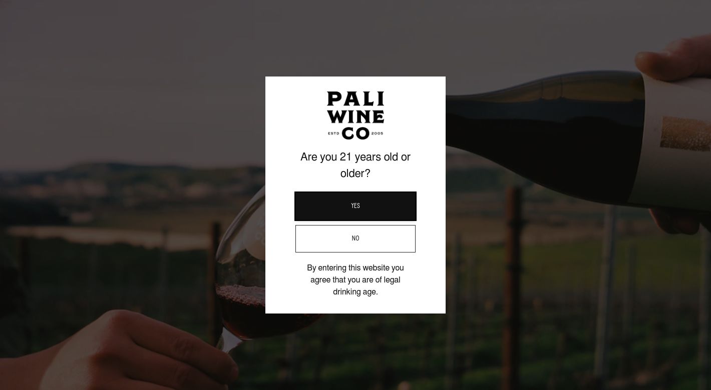Pali Wine Co. Website