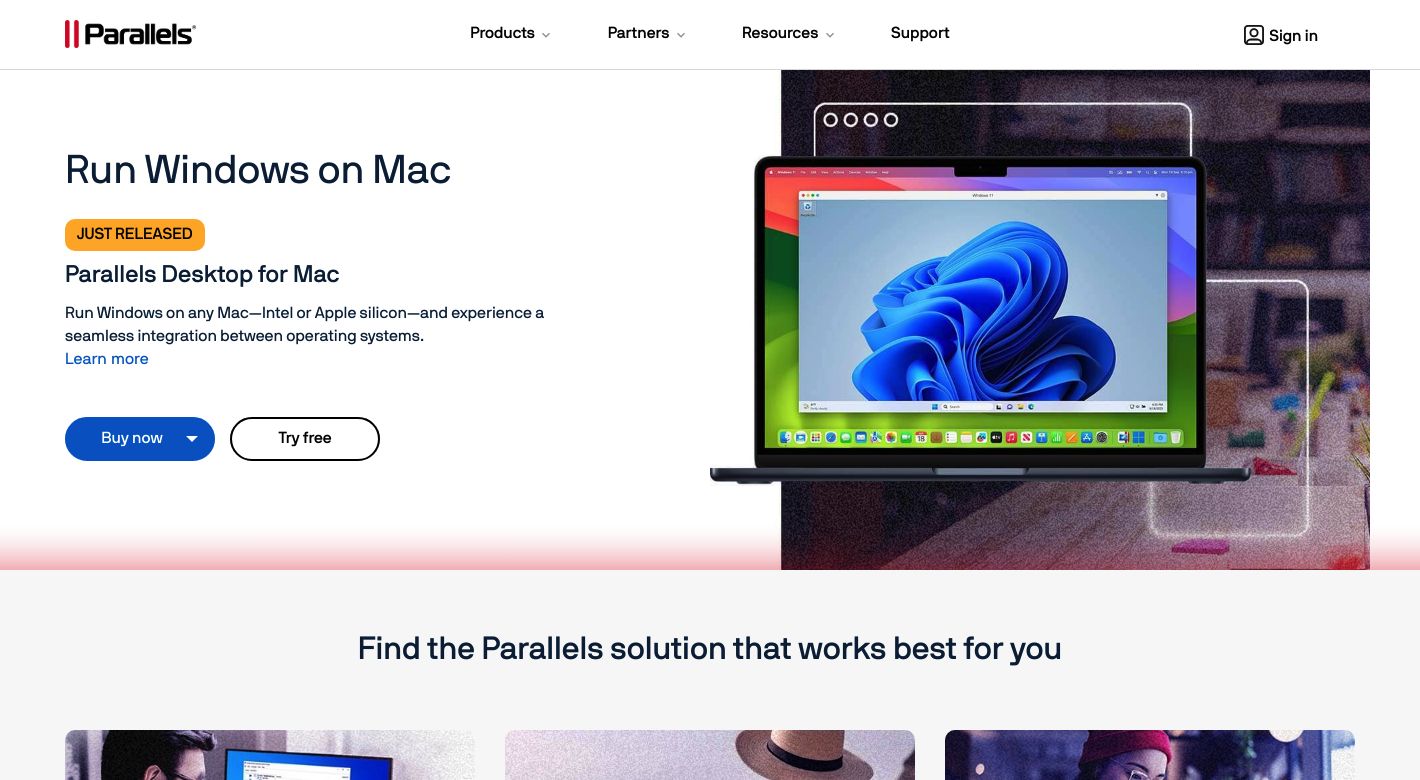 Parallels Website