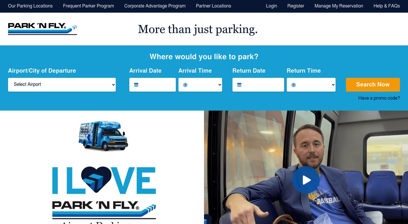 Park 'N Fly Website