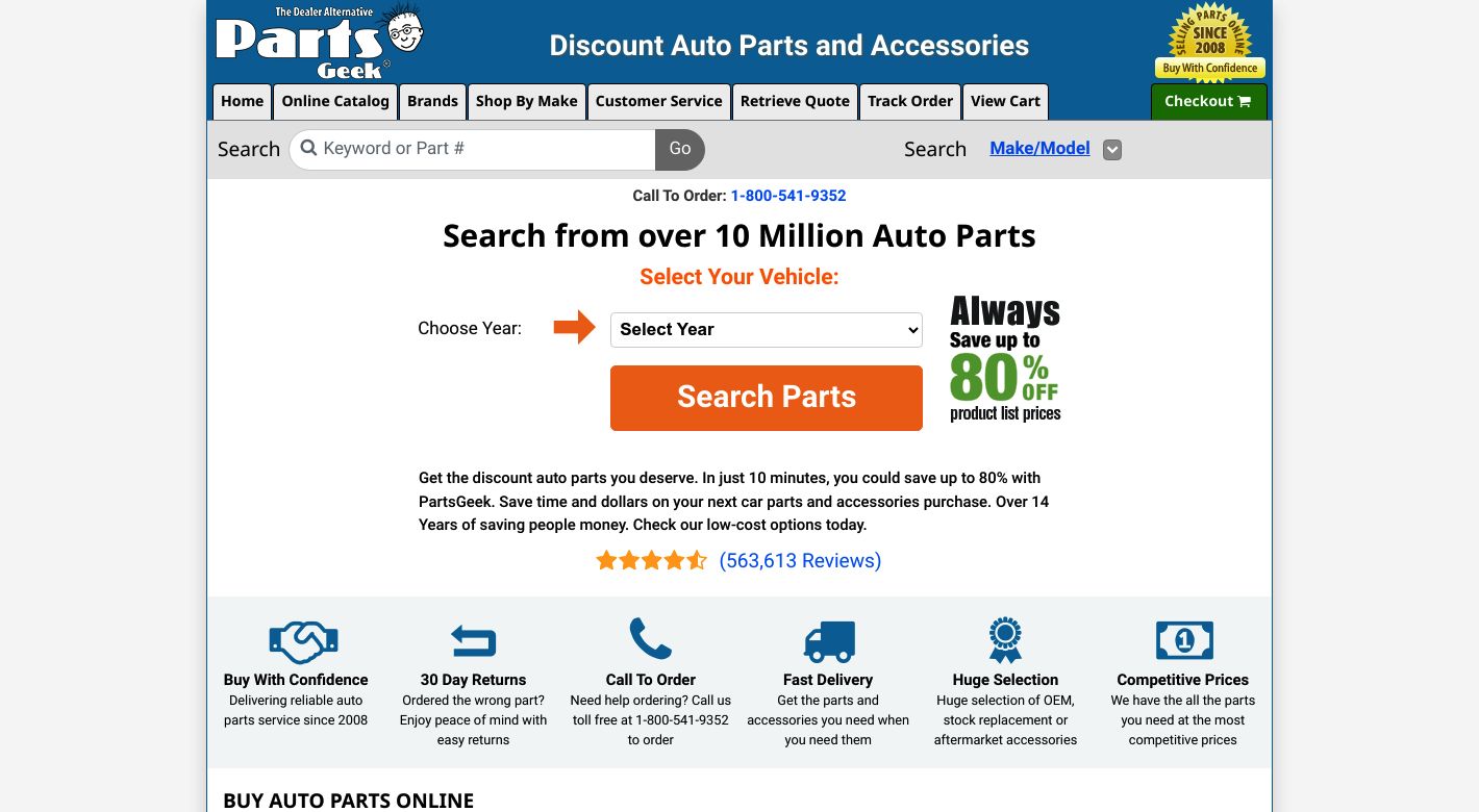 Parts Geek Website