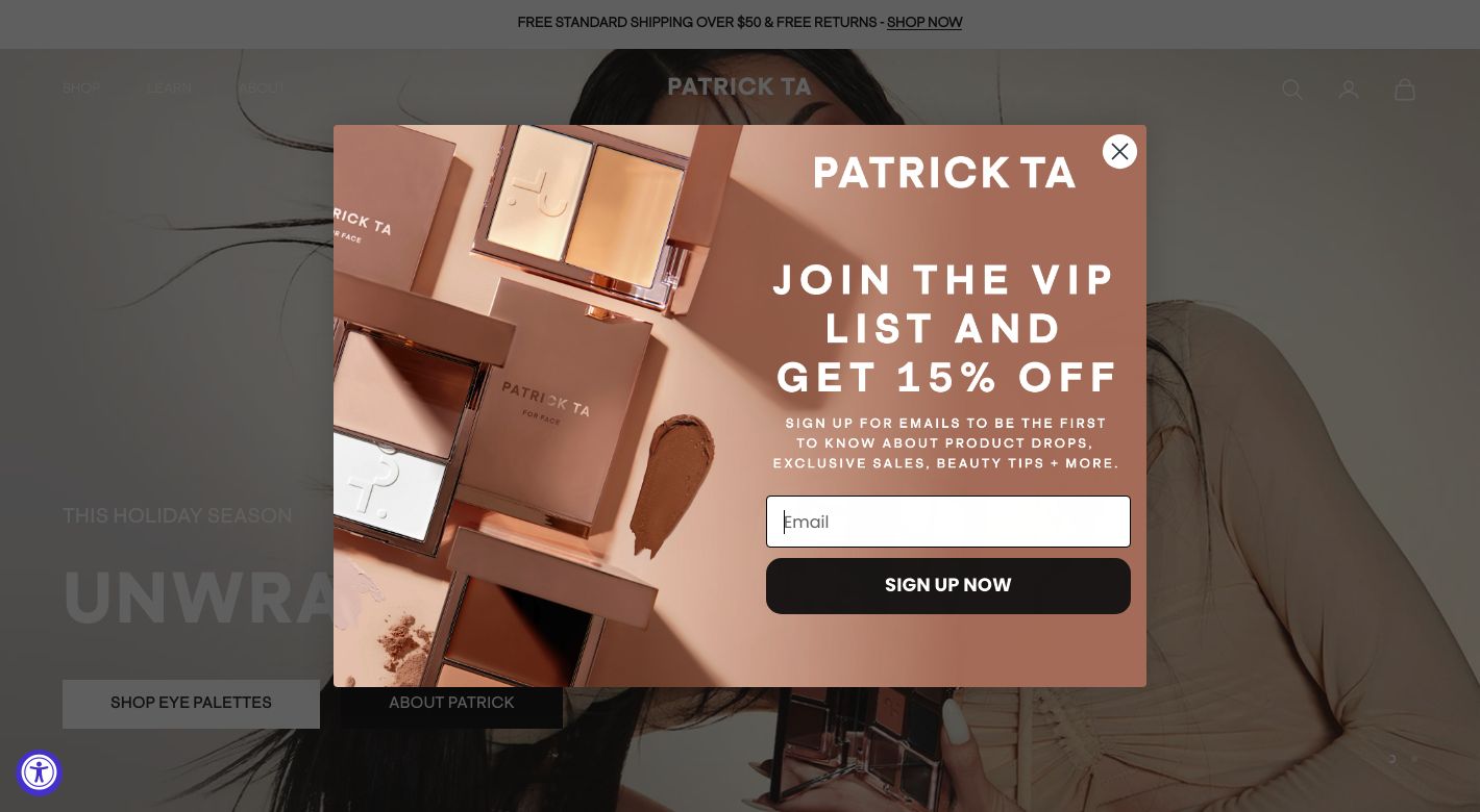 Patrick Ta Beauty Website