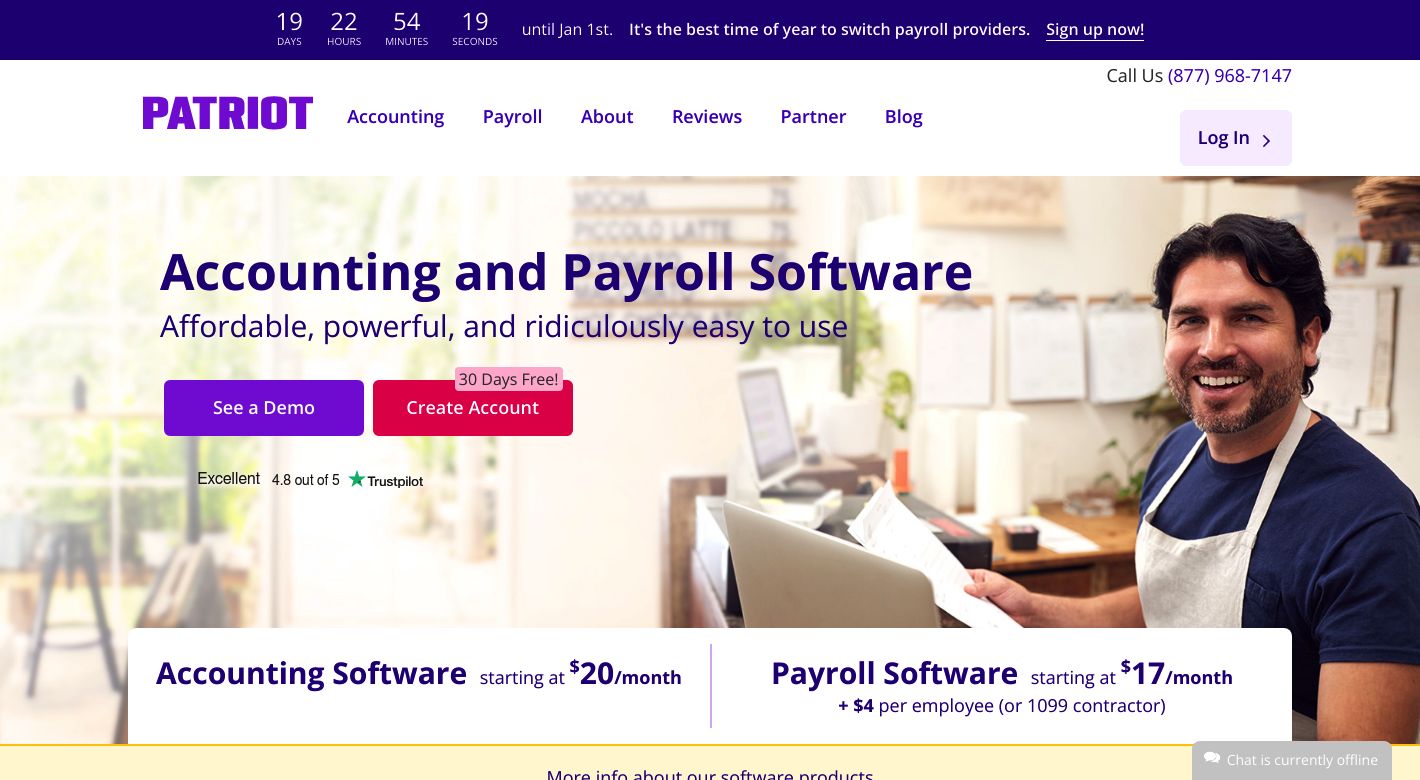Patriot Software Website