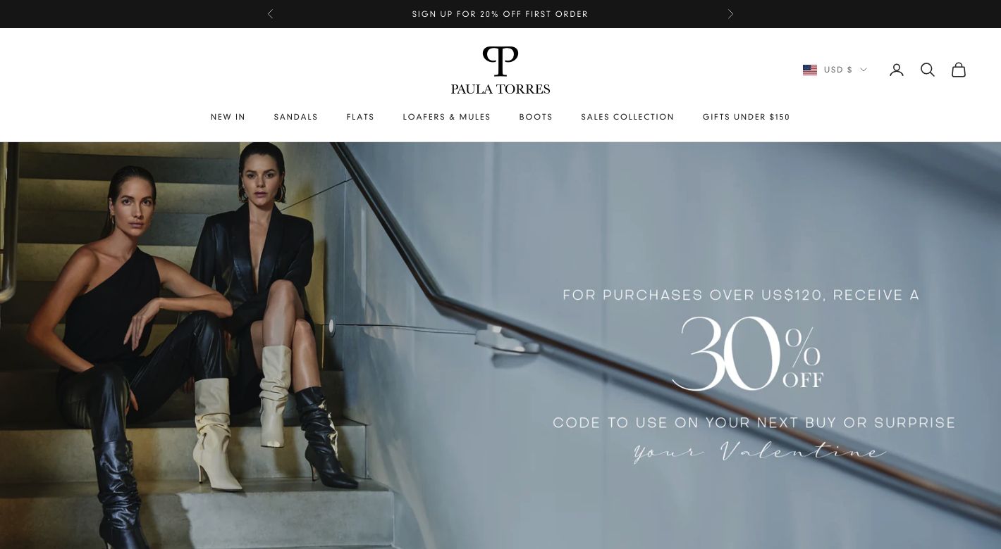 Paula Torres Shoes Website