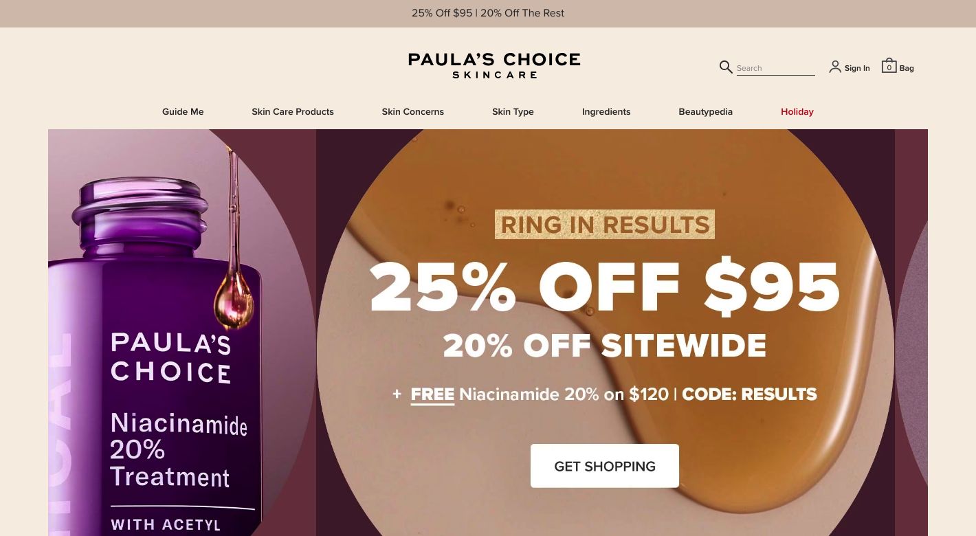 Paula's Choice Website
