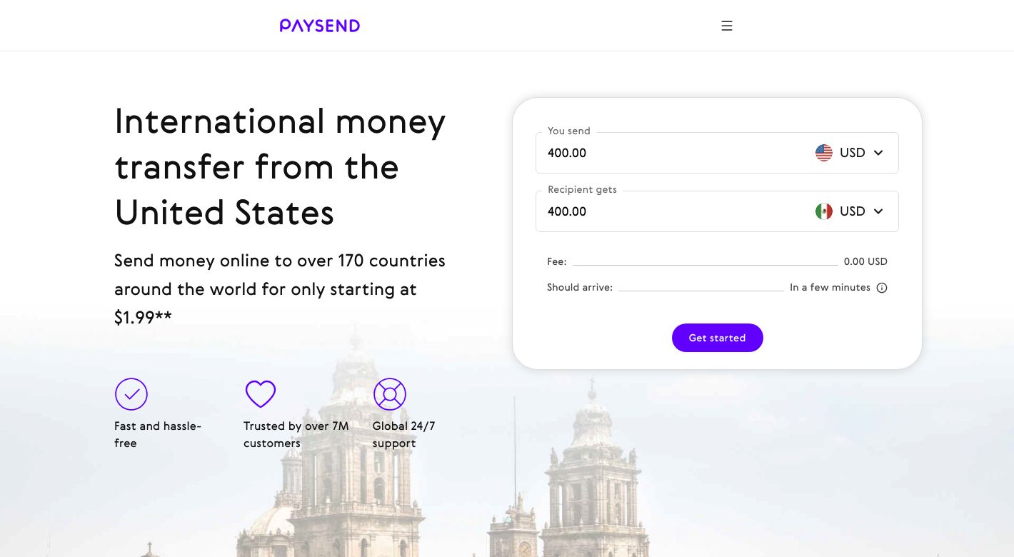 Paysend Website