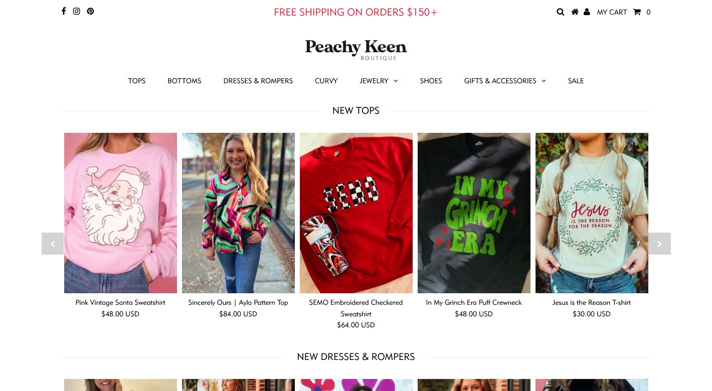 Peachy Keen Boutique Website