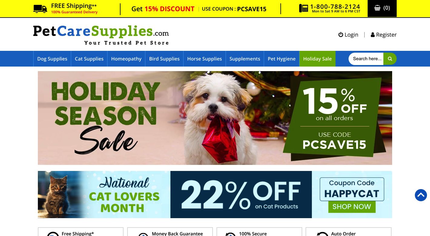 Pet Care Supplies Website