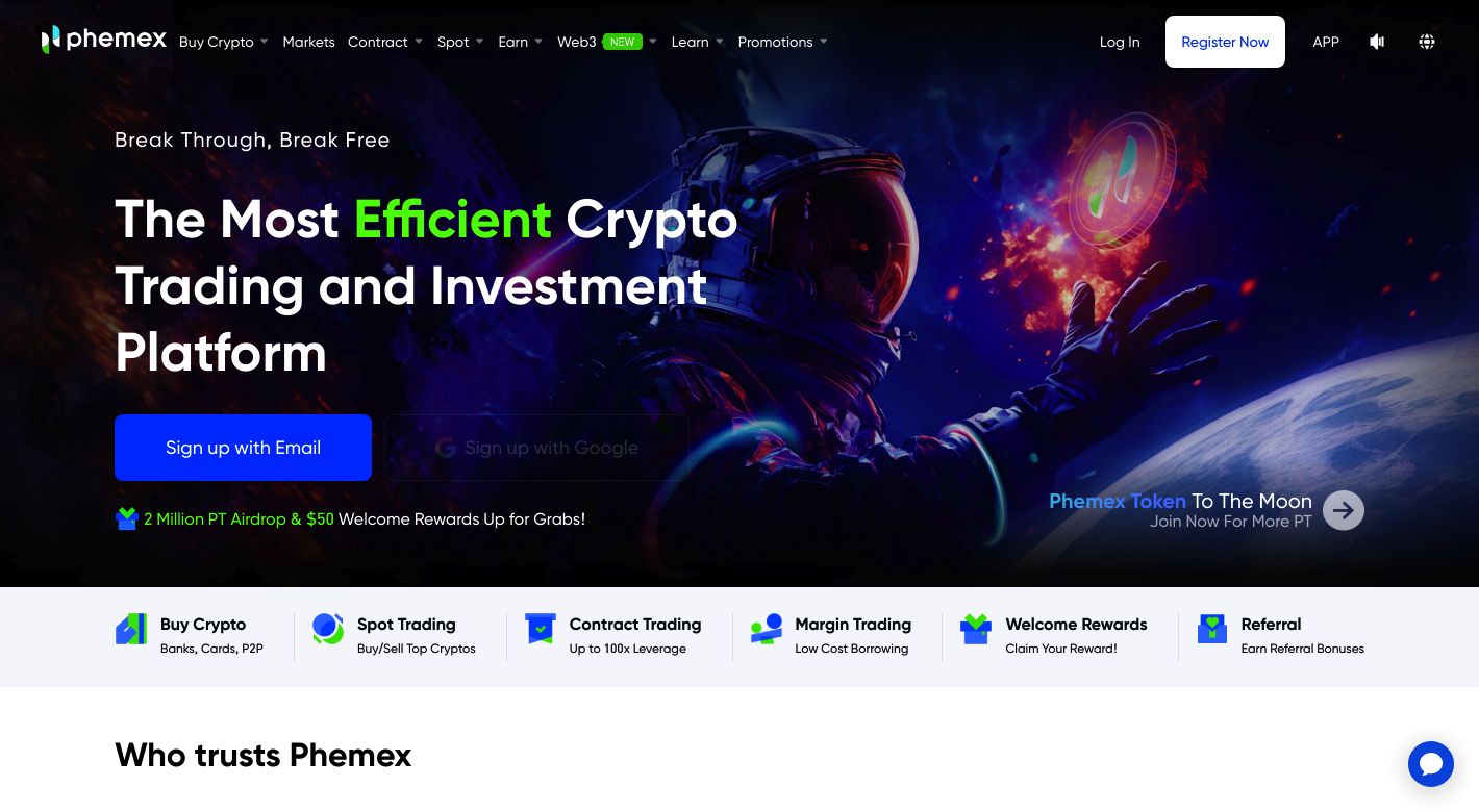 Phemex PR Website