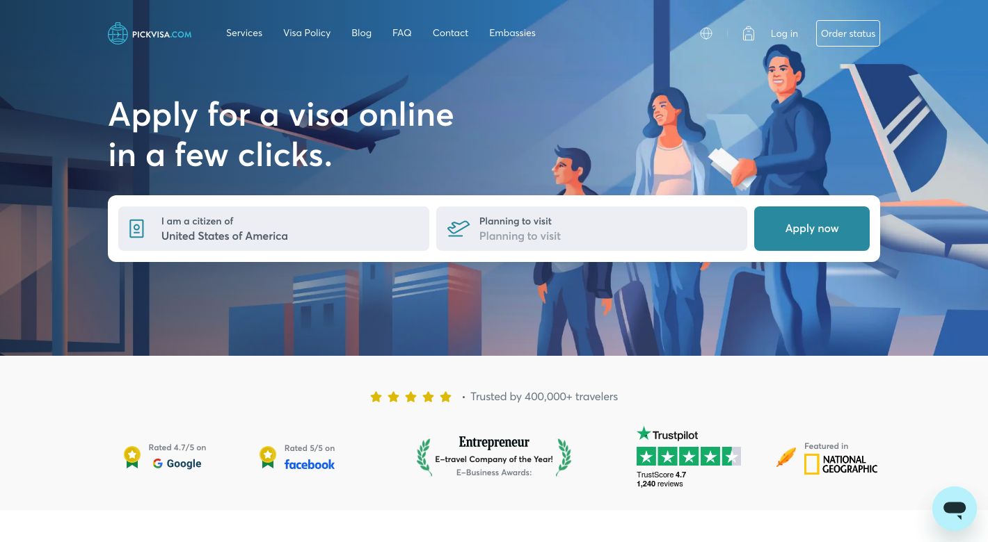 Pickvisa.com Website