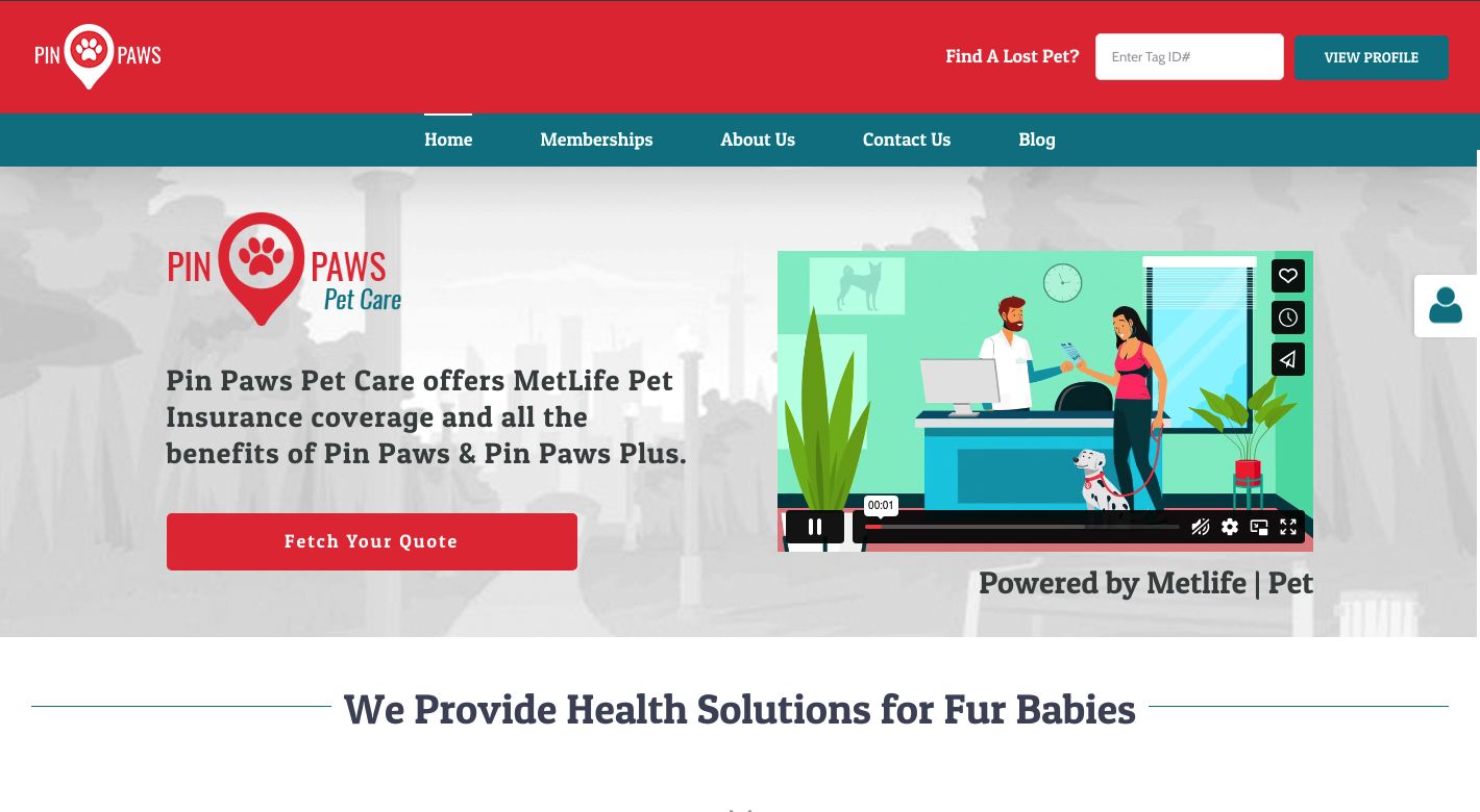 Pin Paws Website