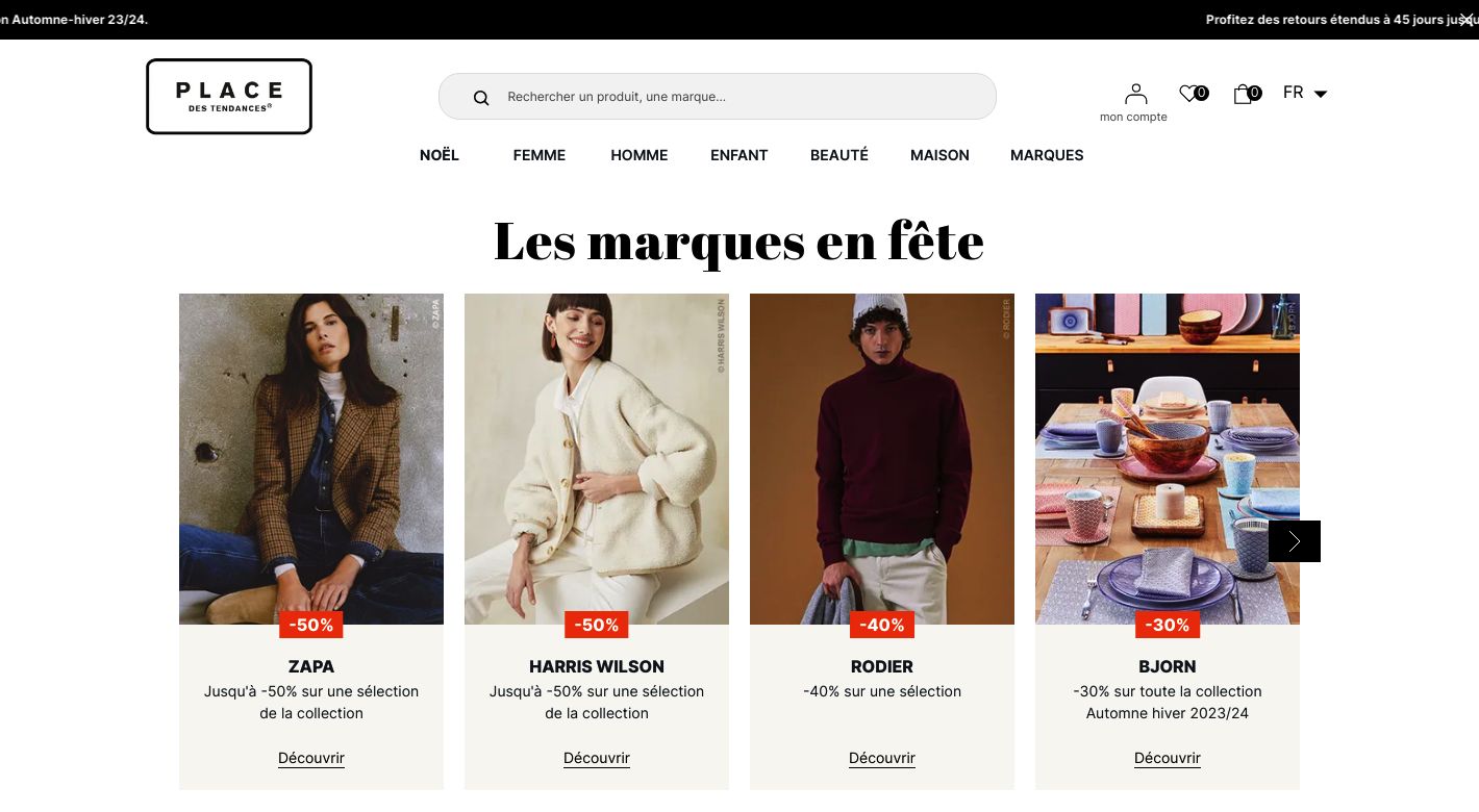 Place des tendances - Citadium Website