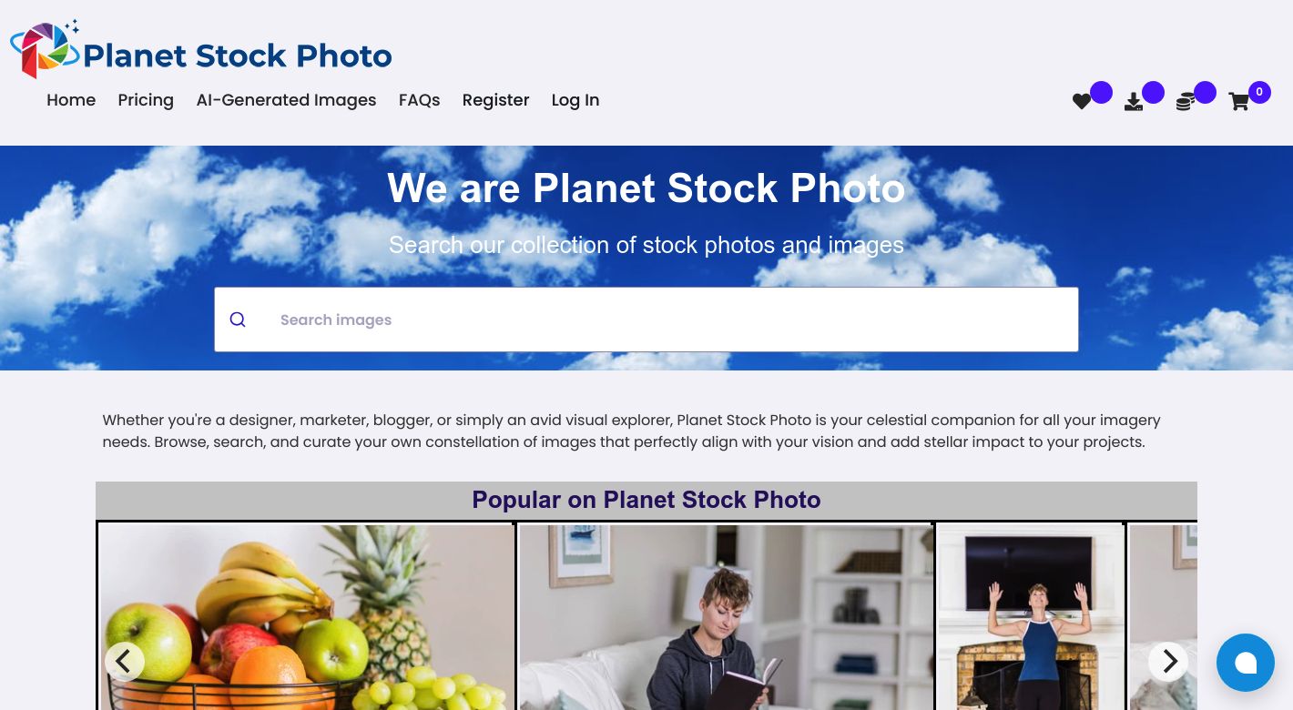 Planet Stock Photo Website