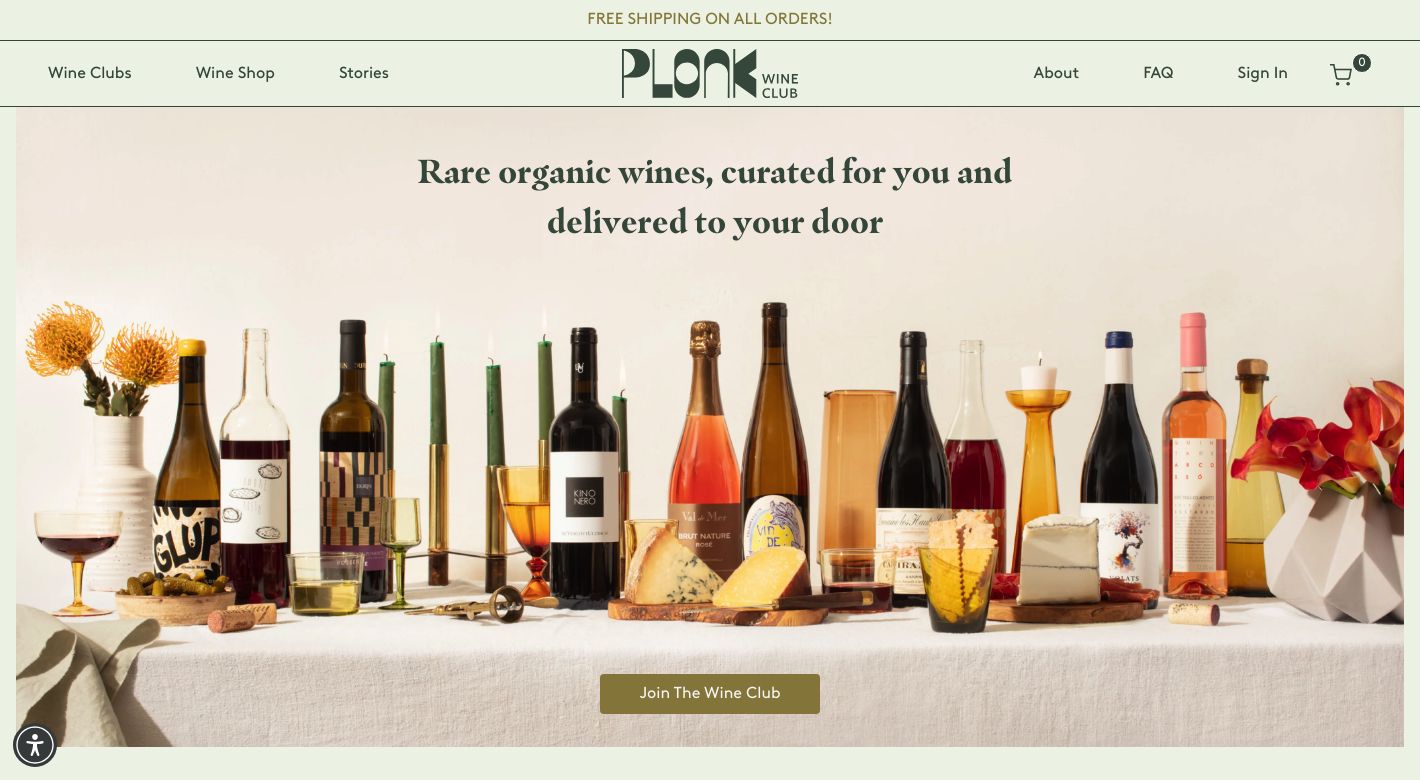 Plonk Wine Club Website