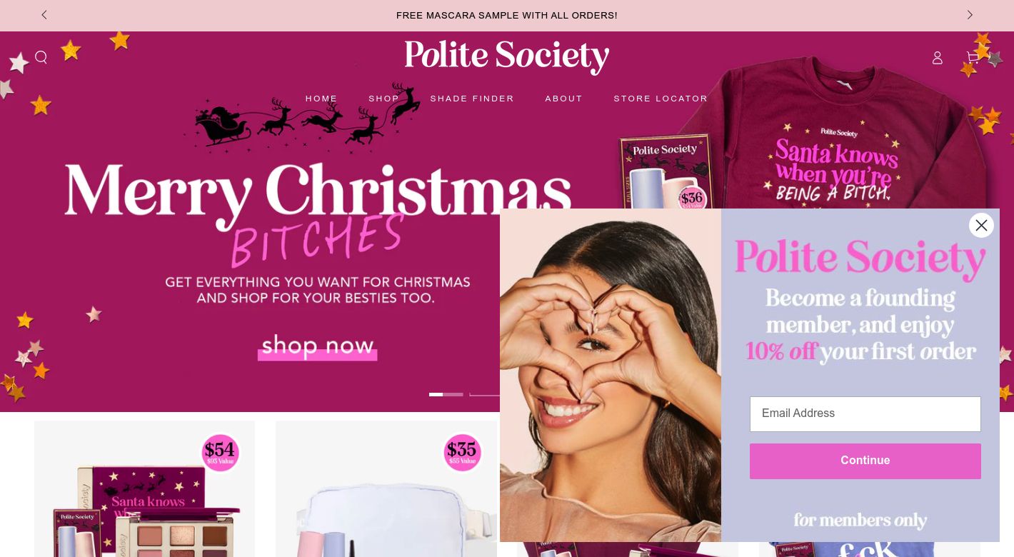 Polite Society Beauty Website