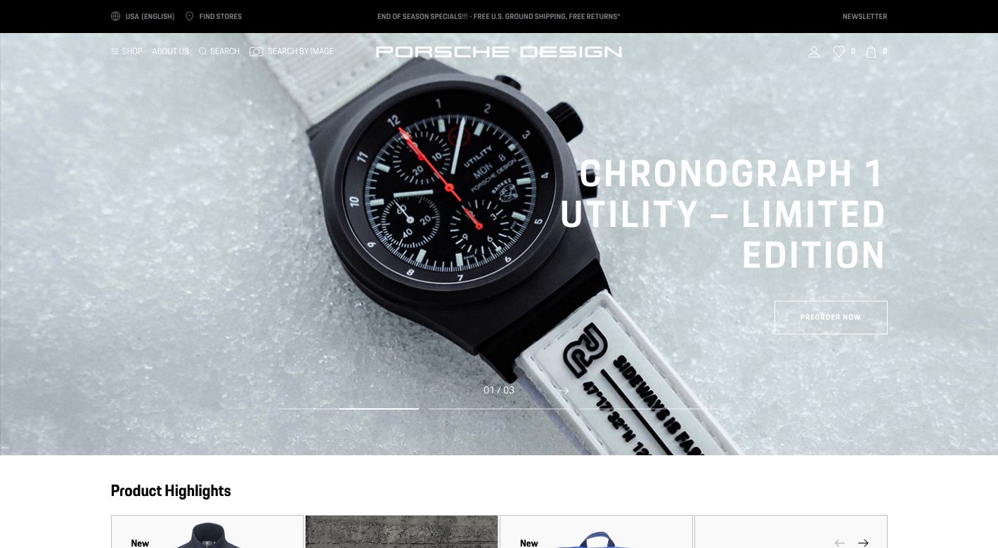 Porsche Design Website