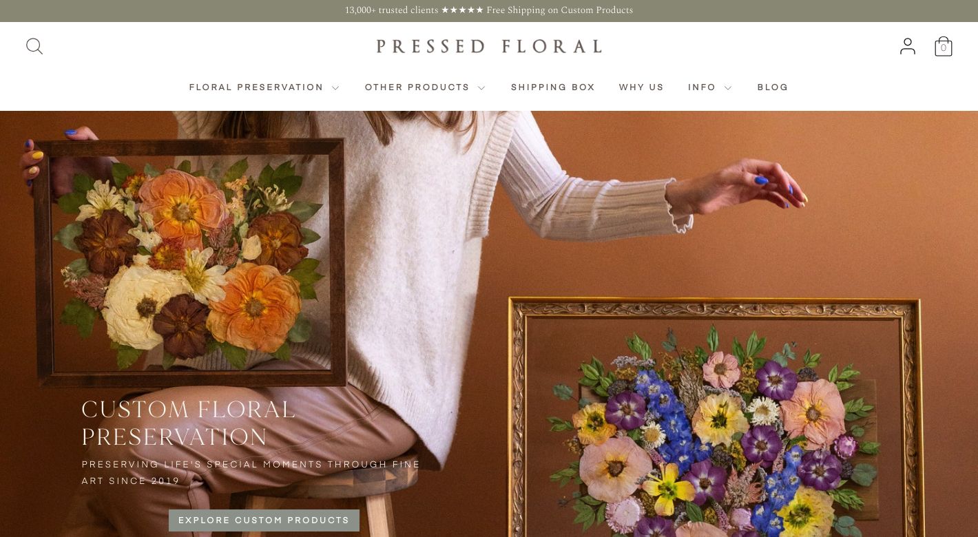 Pressed Floral Website