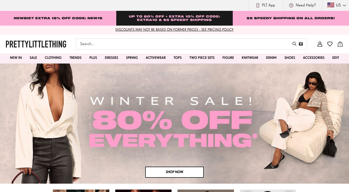 PrettyLittleThing Website