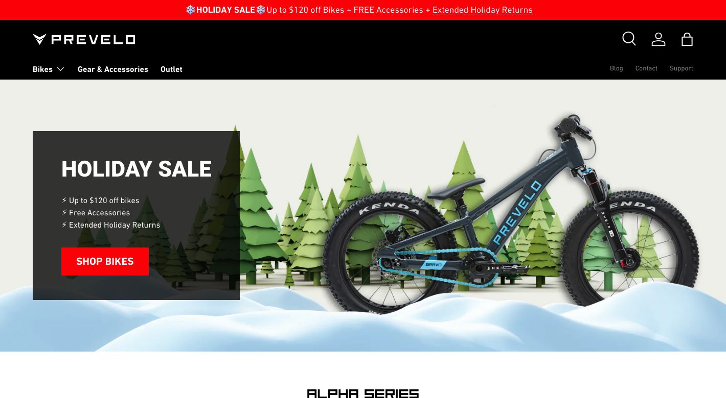 Prevelo Bikes Website