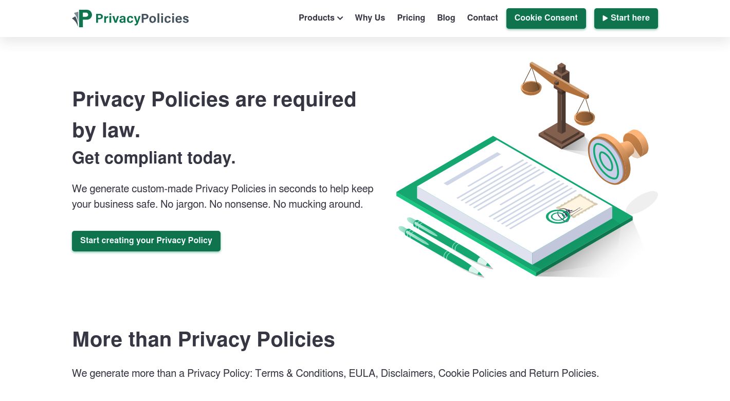 PrivacyPolicies.com Website