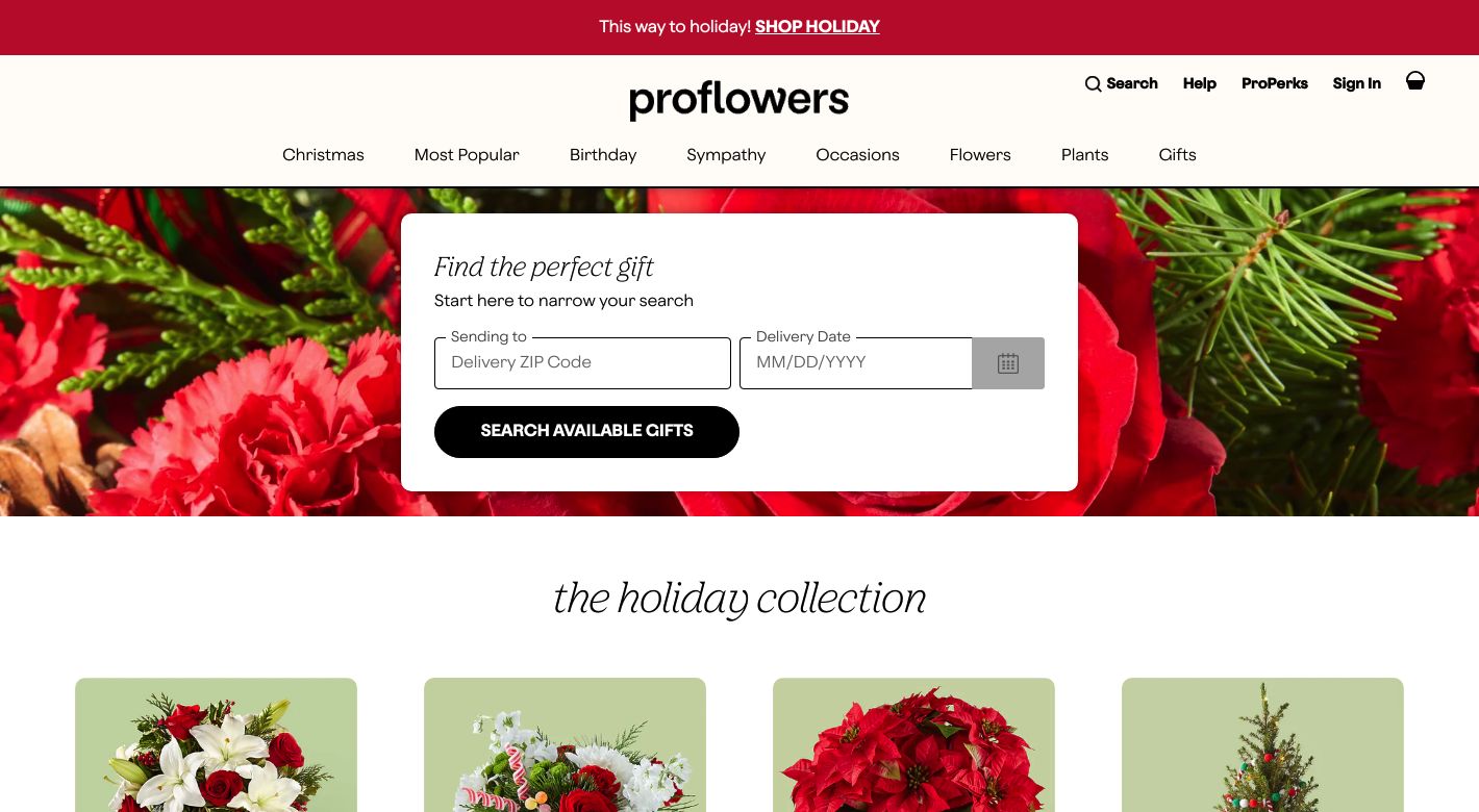 Proflowers Website