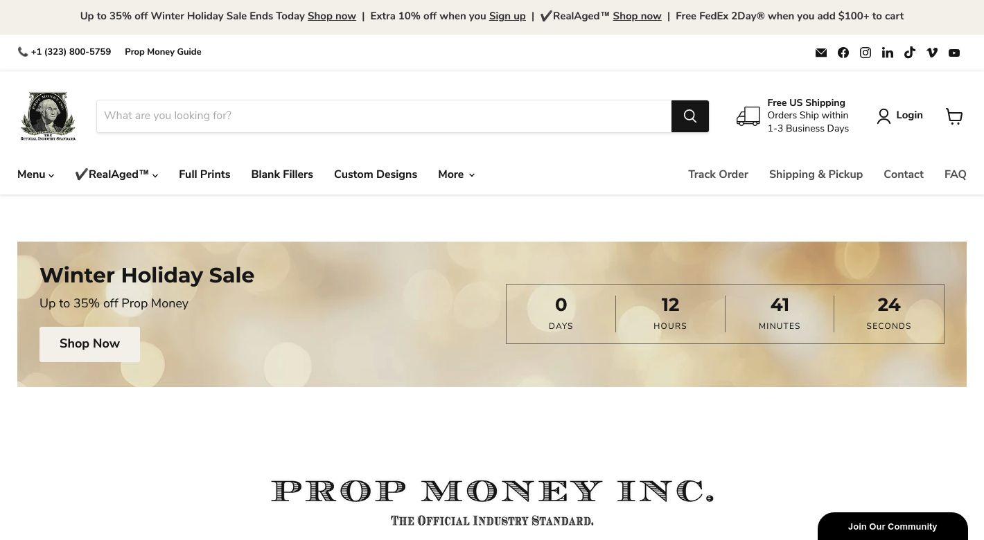 Prop Money Website