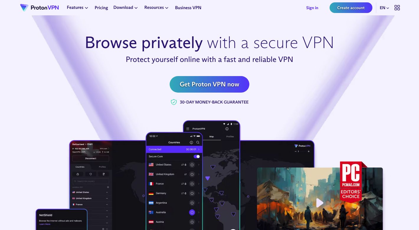 ProtonVPN Website