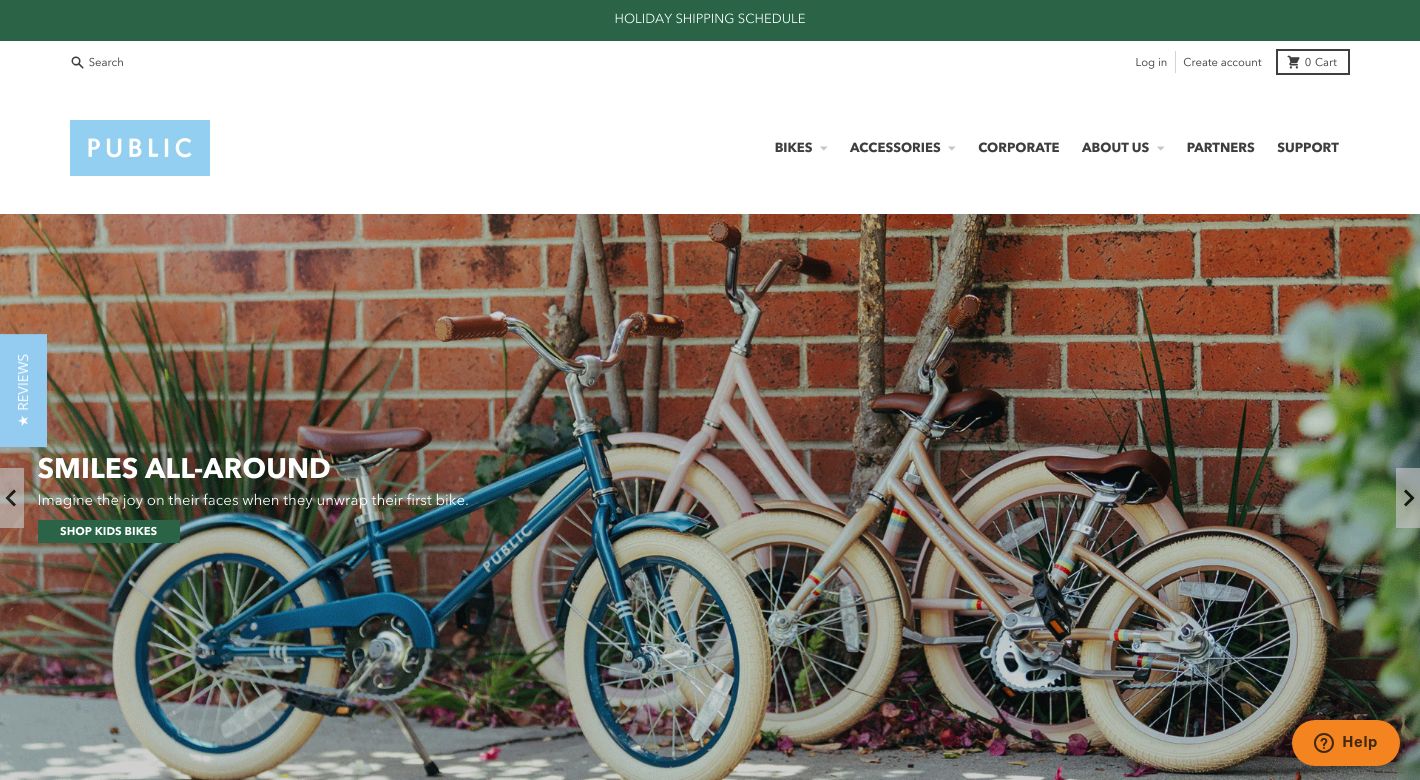 Public Bikes Website